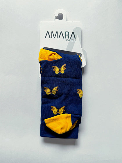 Medias Mariposas Amarillas